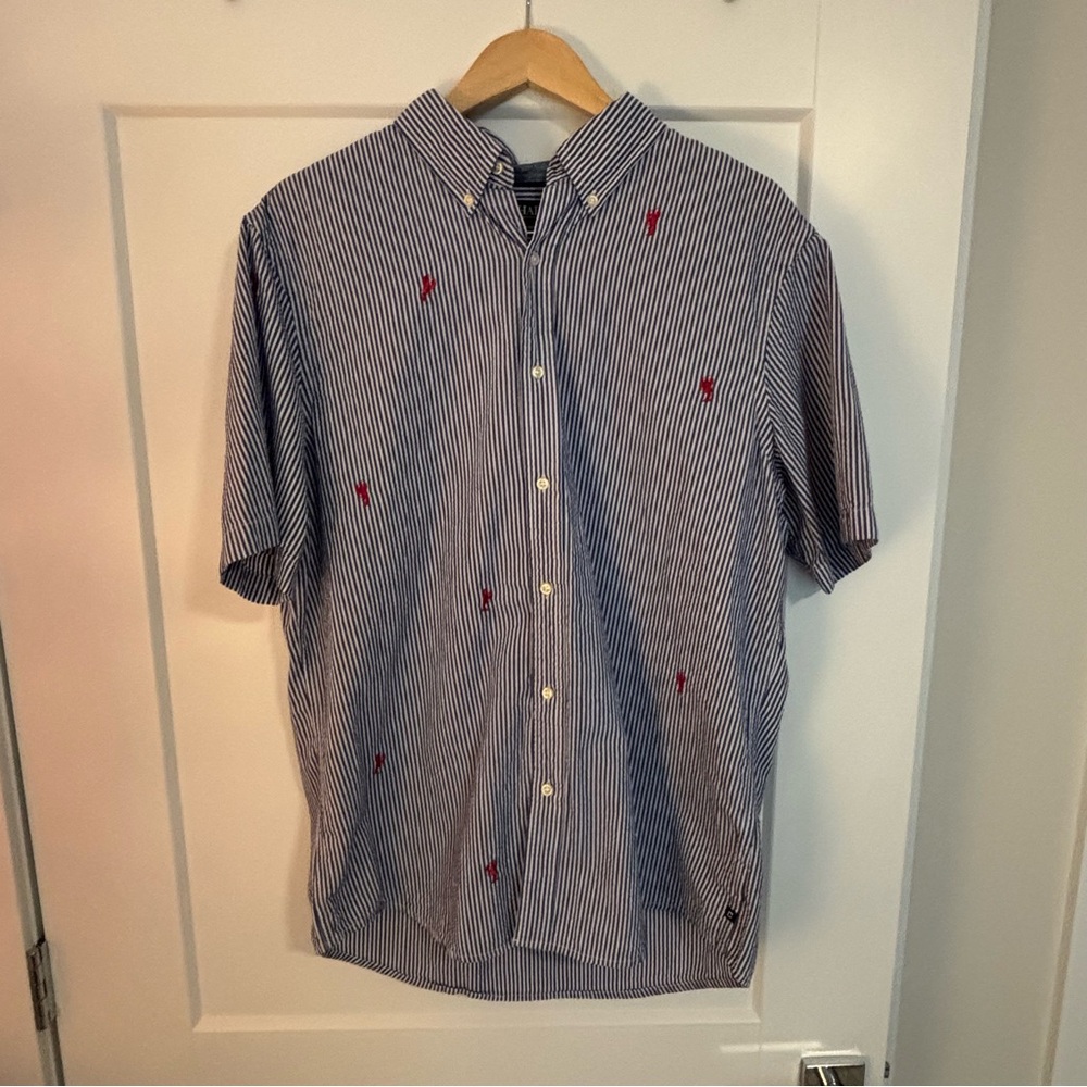 Chaps Men's Striped Lobster Button-Down Shirt